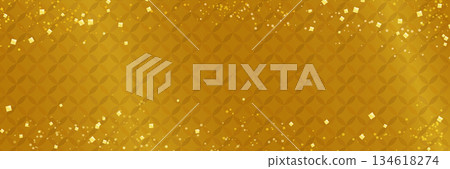 Golden Shippo pattern Japanese style gold background Luxurious decorative material Golden Shippo pattern Japanese style gold background Luxurious decorative material 134618274