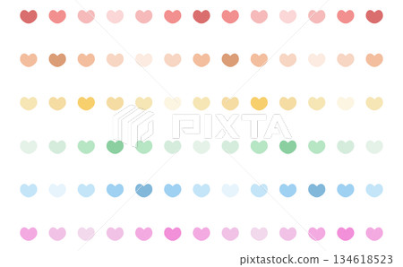 Colorful heart border decoration set Colorful heart border decoration set 134618523