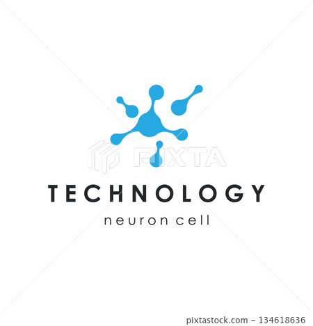 Clean neuron logo representing intelligence and neural connections Clean neuron logo representing intelligence and neural connections 134618636