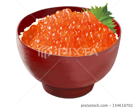 Salmon roe bowl (red bowl) Salmon roe bowl (red bowl) 134618702