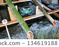 Frogs at the Chozuya (purification fountain) of Futami Okitama Shrine 134619188