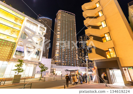 神奈川縣武藏小杉塔公寓夜景 134619224