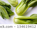 Fresh bok choy on white background. 134619412