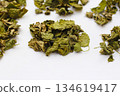 Dried gotu kola herb leaves 134619417
