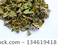 Dried gotu kola herb leaves 134619418