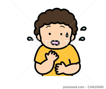 Anxious Asian boy 134620000