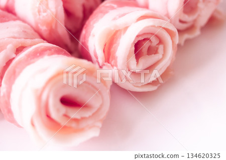 Rolled up pork belly slices Rolled up pork belly slices 134620325