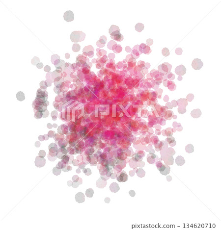Watercolor-style colorful water droplets illustration, red Watercolor-style colorful water droplets illustration, red 134620710