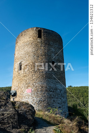 Esch-sur-Sure, Wiltz, Grand-Duche de Luxembourg, September 07, 2025, Rocky outcrop featuring Esch-sur-Sure, Wiltz, Grand-Duche de Luxembourg, September 07, 2025, Rocky outcrop featuring 134621312