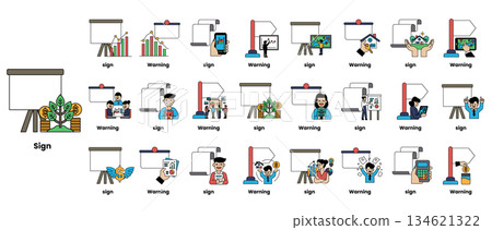 The image is a collection of various people and objects, including a man The image is a collection of various people and objects, including a man 134621322