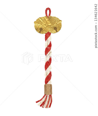 用和紙製作的神社鐘 134621642