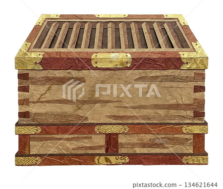 用和紙製成的神社供品盒 134621644