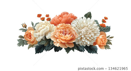 beautiful peony on a white background beautiful peony on a white background 134621965