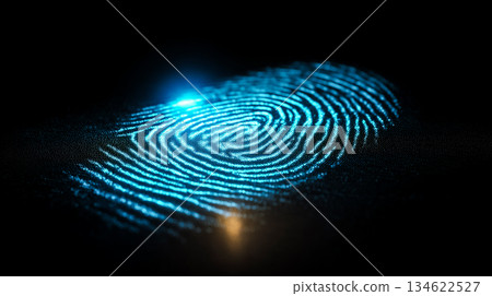 Abstract visuals symbolizing digital authentication and future security 134622527