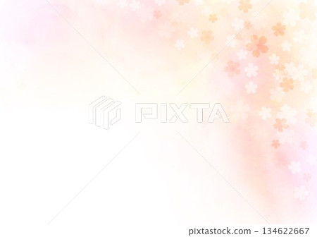 春日漸層背景上的小花 134622667