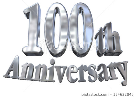 3DCG text "100th Anniversary/100th Anniversary Mark Sparkle" 134622843