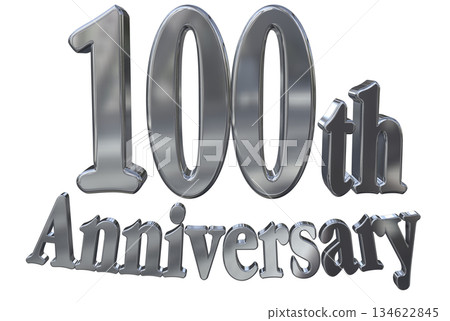 3DCG text "100th Anniversary/100th Anniversary Mark Sparkle" 134622845