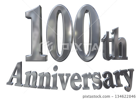 3DCG text "100th Anniversary/100th Anniversary Mark Sparkle" 134622846