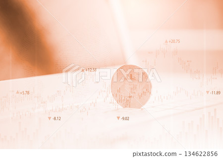 Modern way of exchange. Bitcoin is convenient payment in global economy market. Virtual digital currency and financial investment trade concept. Abstract cryptocurrency with gold bitcoin background. Modern way of exchange. Bitcoin is convenient payment in global economy market. Virtual digital currency and financial investment trade concept. Abstract cryptocurrency with gold bitcoin background. 134622856