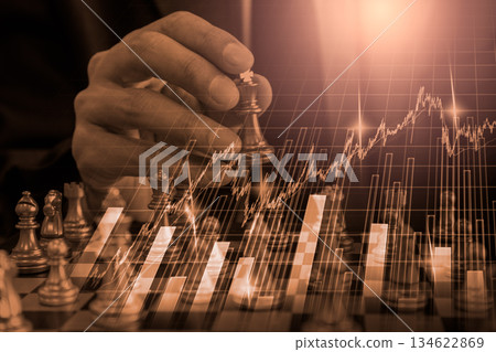 Stock market or forex trading graph and candlestick chart suitable for financial investment concept. Economy trends background for business idea and all art work design. Abstract finance background. Stock market or forex trading graph and candlestick chart suitable for financial investment concept. Economy trends background for business idea and all art work design. Abstract finance background. 134622869