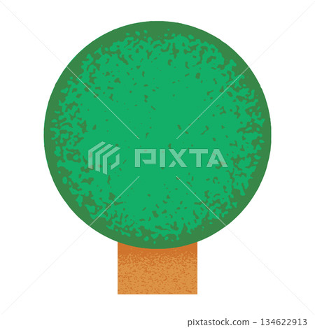 Illustration material of a simple round tree Illustration material of a simple round tree 134622913