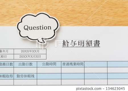 Pay slip and Question 134623045