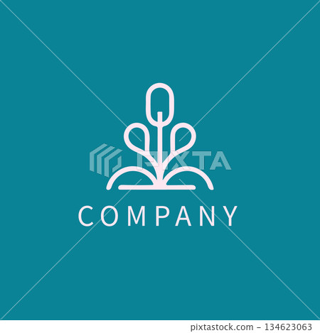 Minimalistic Abstract Logo with Floral Elements for Modern Branding 134623063