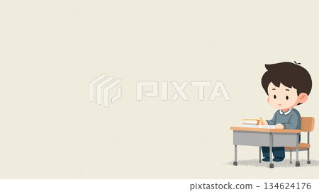 用於解釋小學生學習狀況的插圖 134624176