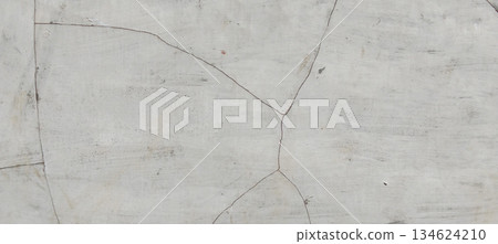 Cracked concrete wall texture background 134624210