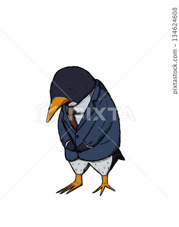 Apology penguin businessman 134624608