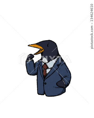 An enthusiastic penguin salaryman An enthusiastic penguin salaryman 134624610