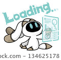 可愛的AI機器人角色載入中 134625178