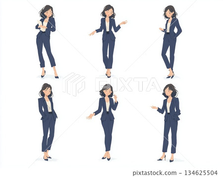 新生活形象：身著西裝的日本女職員 134625504