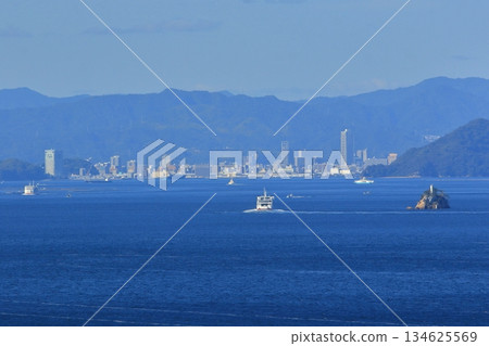 從第二音頭橋（吳市）眺望廣島市 134625569