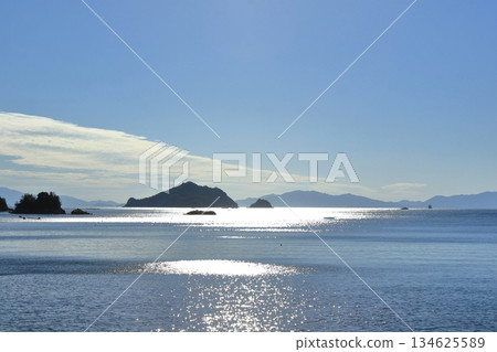 View of Yamaguchi Prefecture from near Chausuyama (Etajima City, Hiroshima Prefecture) 134625589