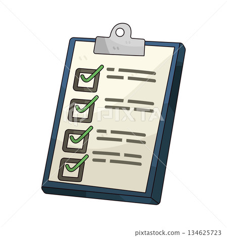 illustration of Checklist  134625723
