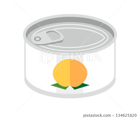 罐裝黃桃俯視圖（迷你尺寸） 134625820