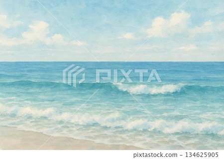 透明的藍色海洋與G 134625905