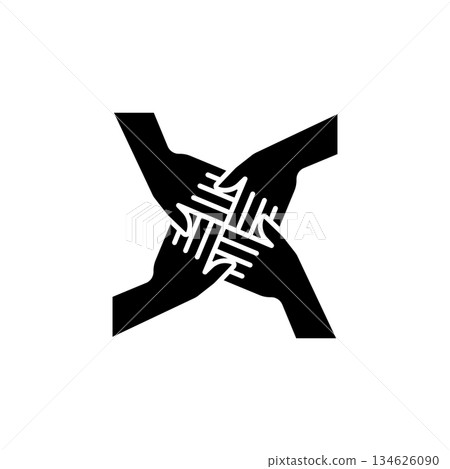 Panoramic hand gesture vector icon. Hand gesture icon solid style. perfect use for logo, presentation, website, and more. modern icon design glyph style 134626090