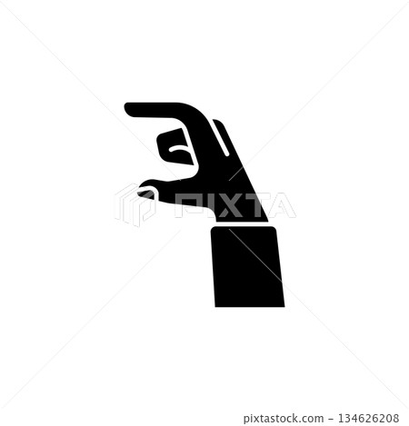 Measure hand gesture vector icon. Hand gesture icon solid style. perfect use for logo, presentation, website, and more. modern icon design glyph style 134626208