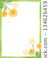 watercolor dandelion background illustration 134626459