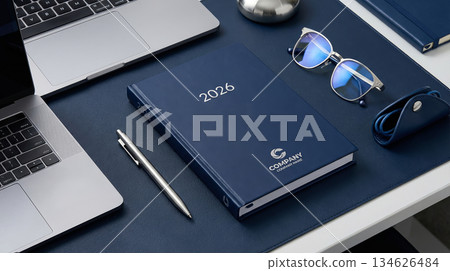 Corporate Style Blue Diary and Office Supplies 134626484