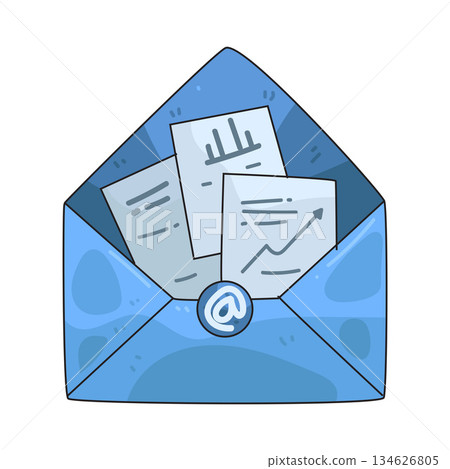 illustration of Email Marketing 134626805