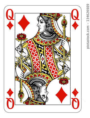 Queen of Diamonds Design Deck of Playing Cards Queen of Diamonds Design Deck of Playing Cards 134626989