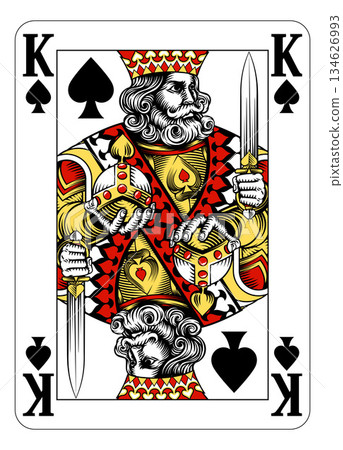 King of Spades Design from Deck of Playing Cards King of Spades Design from Deck of Playing Cards 134626993