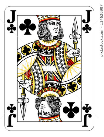 Jack of Clubs Design from Deck of Playing Cards Jack of Clubs Design from Deck of Playing Cards 134626997