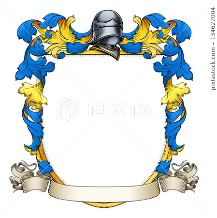 Coat of Arms Crest Family Heraldic Medieval Shield 134627004