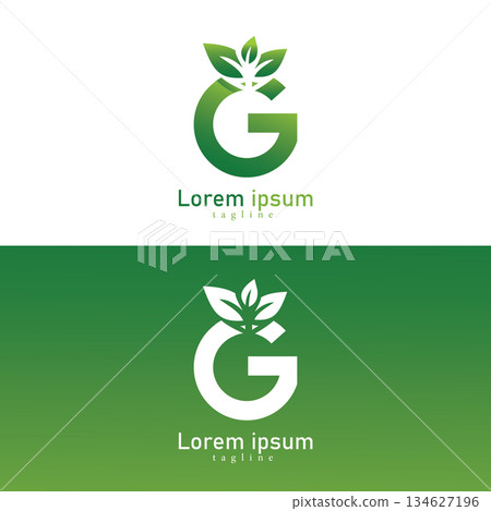 Eco.Friendly Letter G Logo with Leaf Accent. Ideal for Organic, Sustainable, and Green Brands Eco.Friendly Letter G Logo with Leaf Accent. Ideal for Organic, Sustainable, and Green Brands 134627196