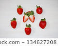 Fresh, juicy, sweet red strawberries. 134627208