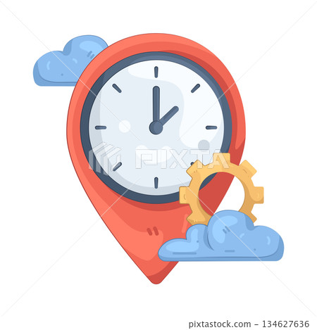 Illustration of time management  134627636